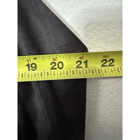 Demdaco Charcoal Gray Suede Flowy Open Front Tunic Vest One Size - Picture 10 of 10